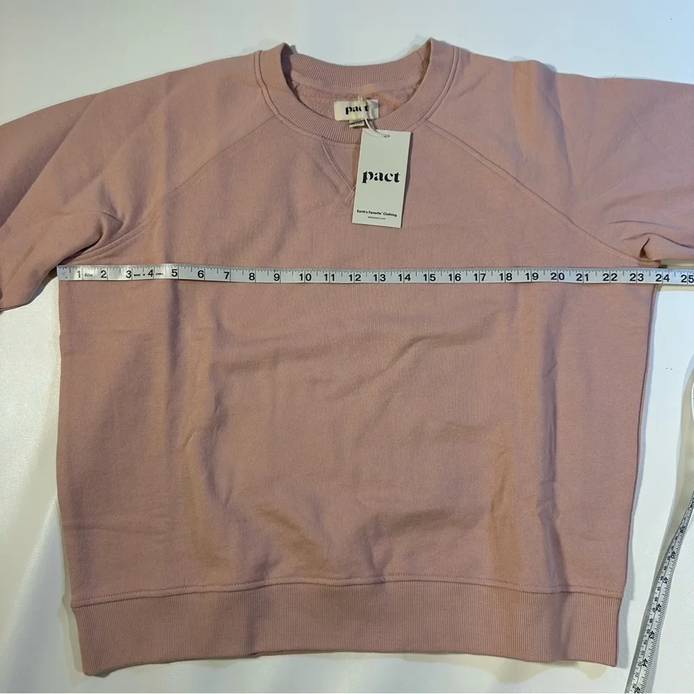 NWT Pact 100% Organic Cotton Pale Mauve French Terry 2-Piece Lounge Sweatsuit - Picture 4 of 9